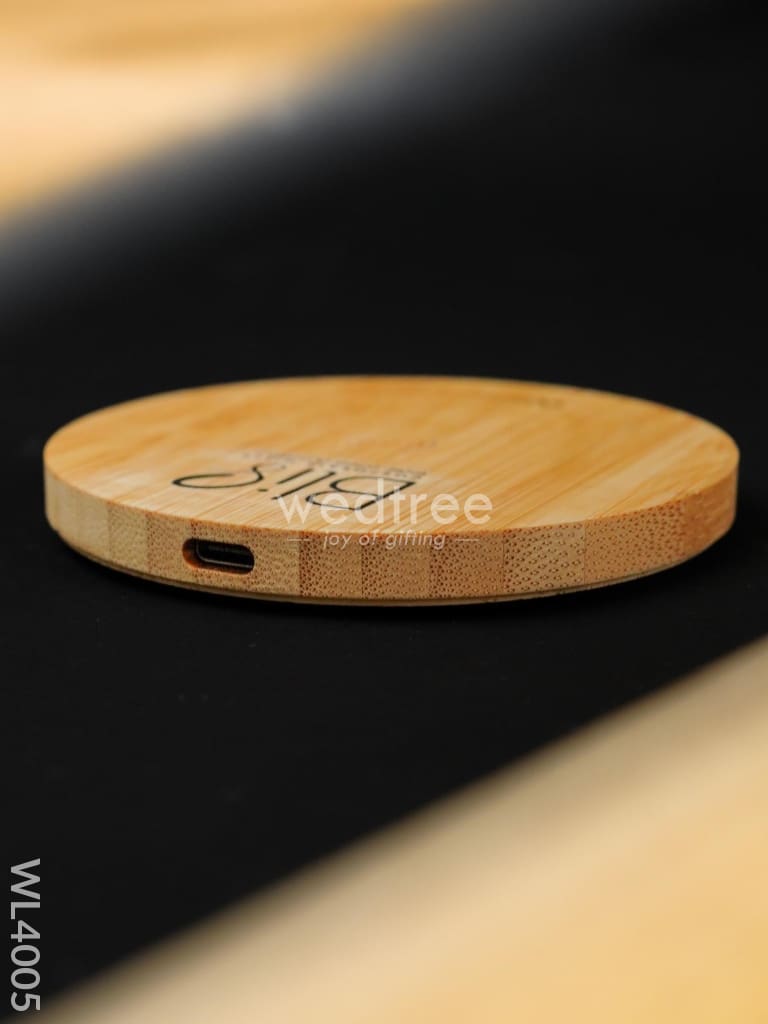 Round Bamboo Charger - 15W - WL4005