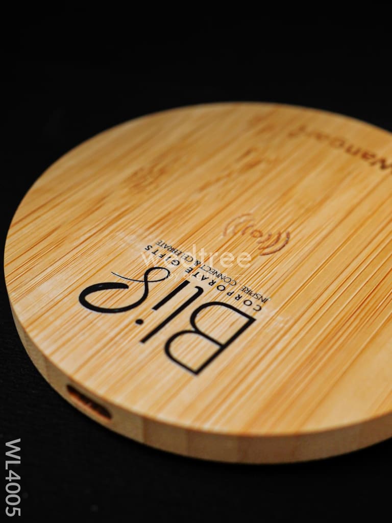 Round Bamboo Charger - 15W - WL4005