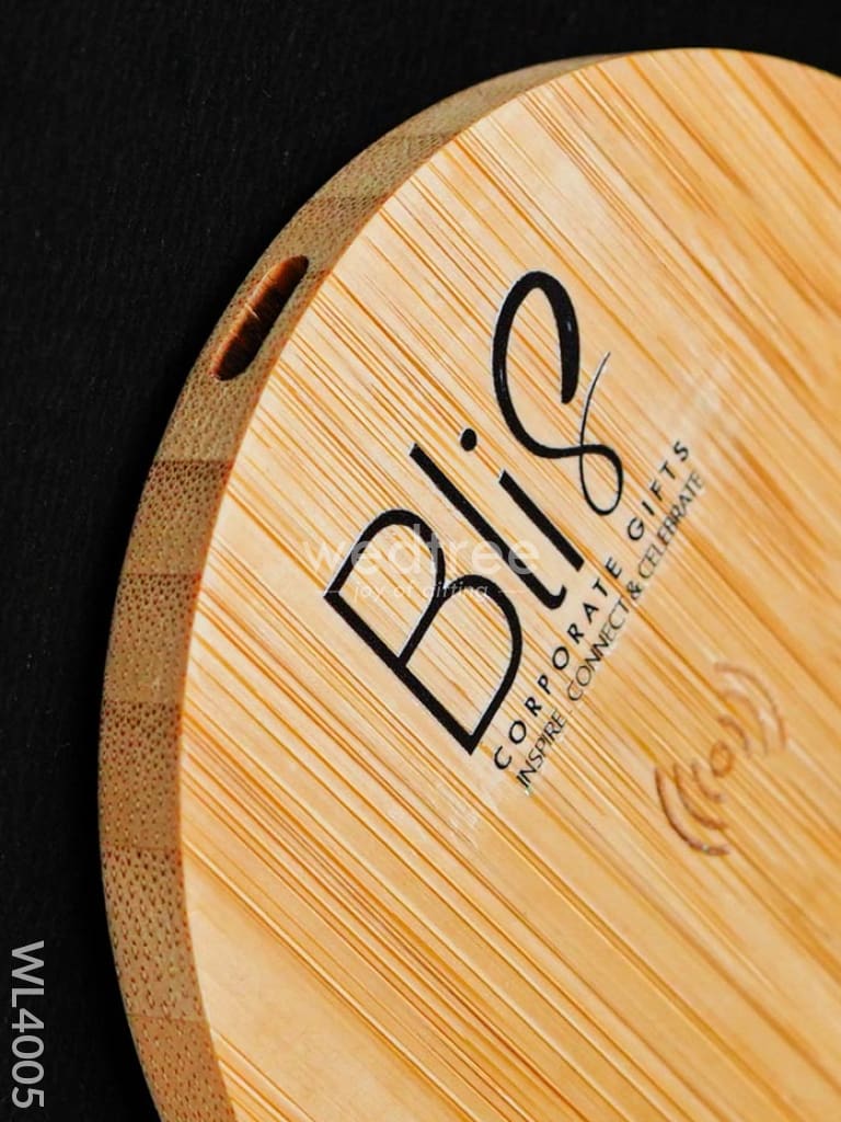 Round Bamboo Charger - 15W - WL4005