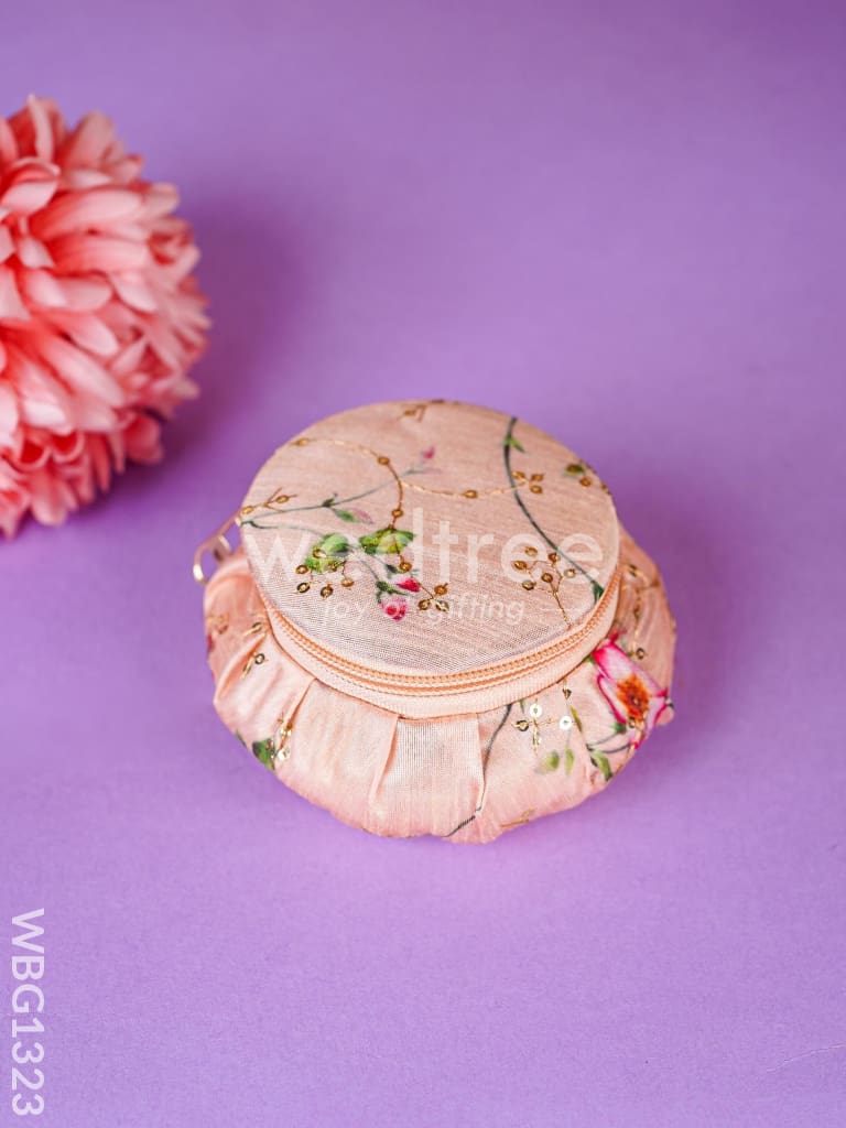 Round Floral Embroidery Bangle Holder - WBG1323