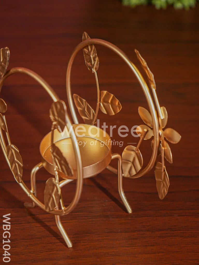 Round T Light Holder with Glass - WBG1040