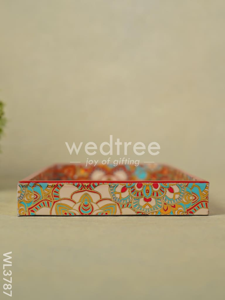 Serving tray with Mandala digital prints - WL3787
