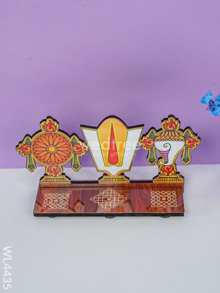 Shank-Chakra-Naama Wall Hanging with Stand - WL4435