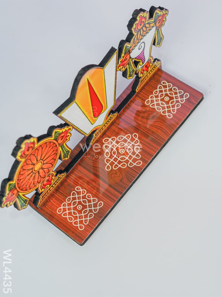 Shank-Chakra-Naama Wall Hanging with Stand - WL4435