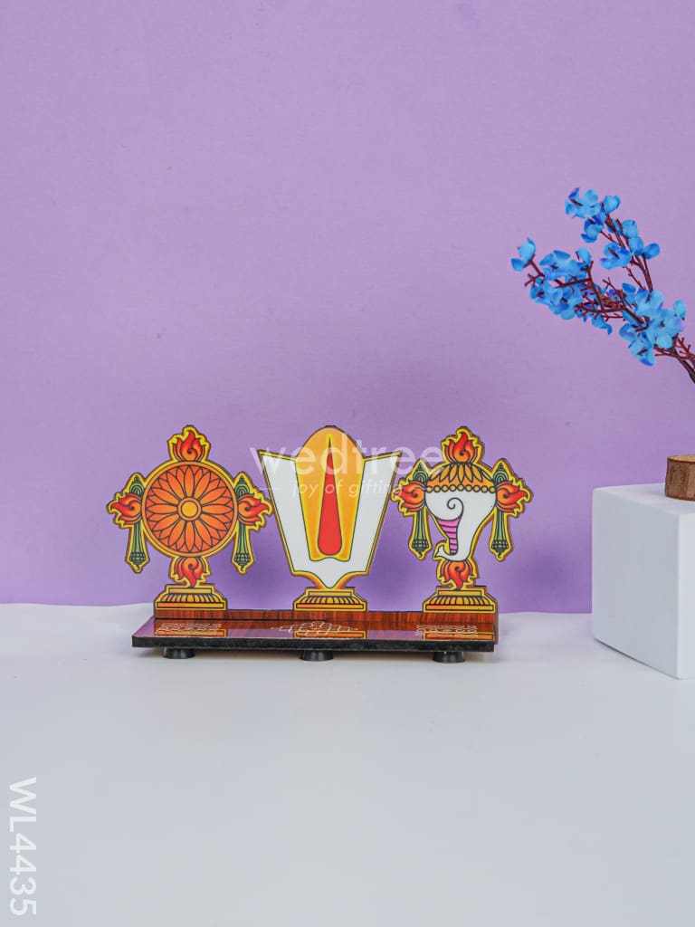 Shank-Chakra-Naama Wall Hanging with Stand - WL4435
