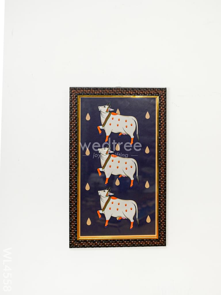 Shreenathji with Pichwai Cow Frames - 17 x 10 inch - Set of 3 - WL4558