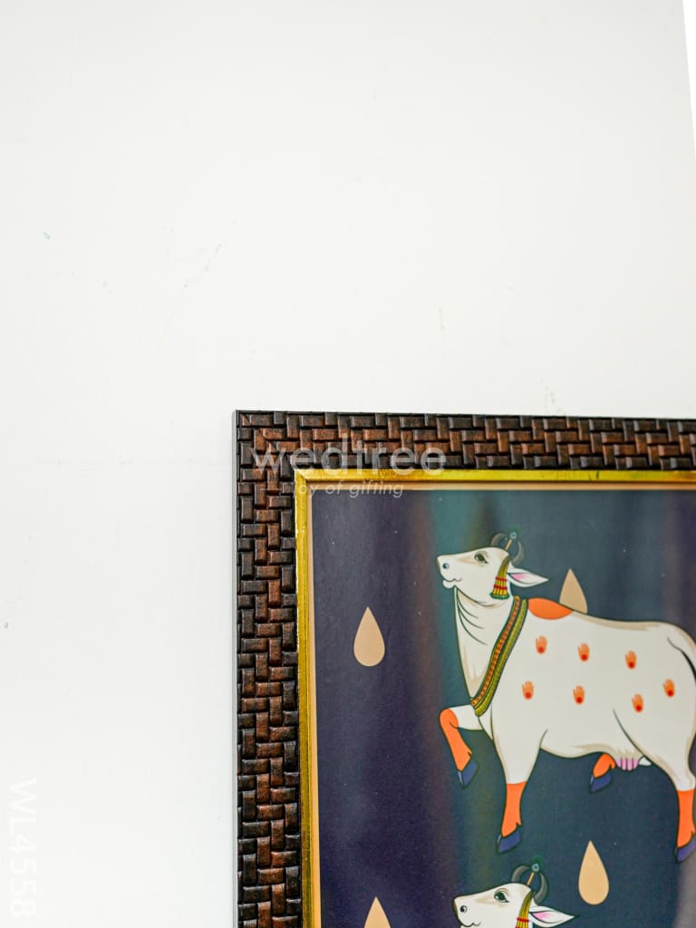 Shreenathji with Pichwai Cow Frames - 17 x 10 inch - Set of 3 - WL4558