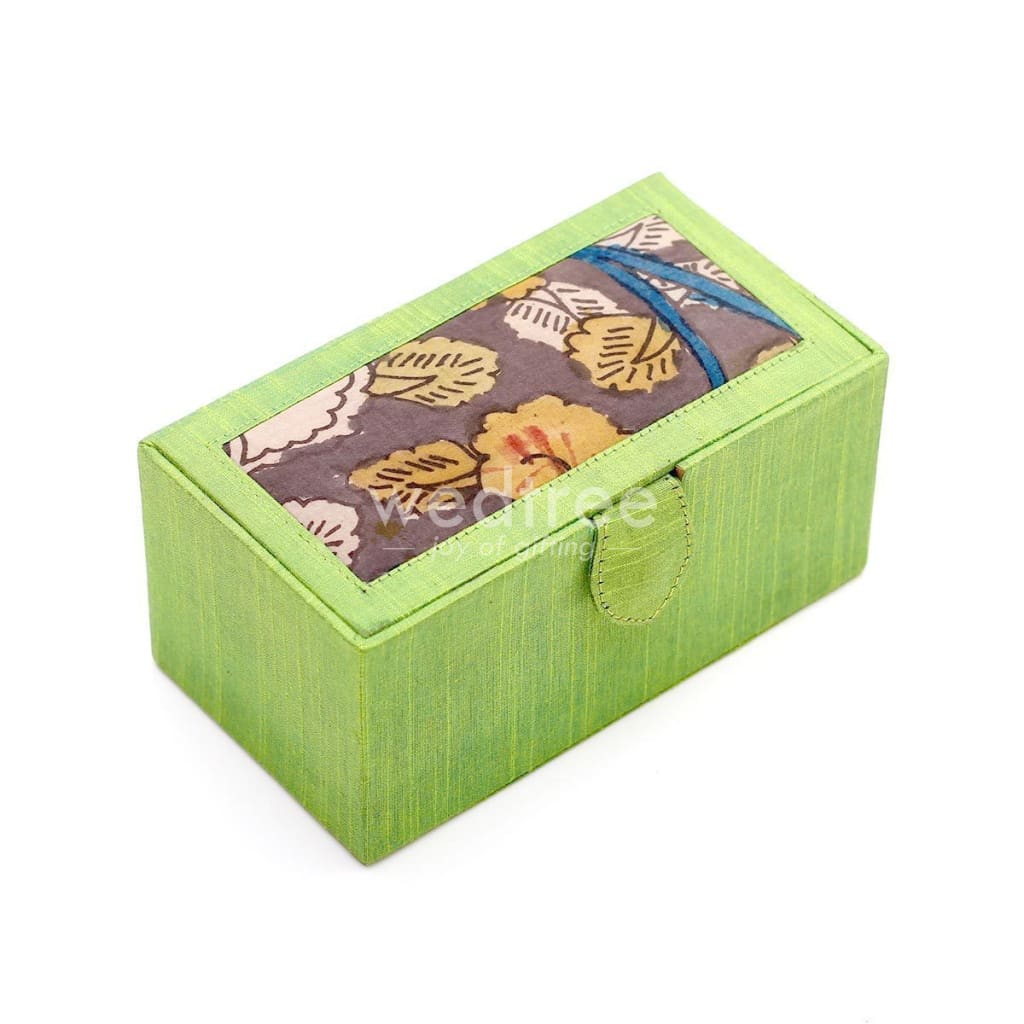 Silk and kalamkari bangle box - WDG0018