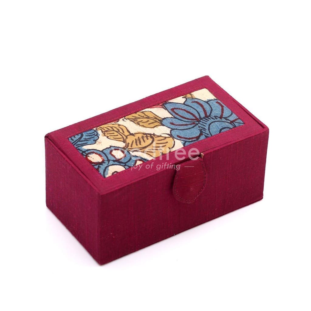 Silk and kalamkari bangle box - WDG0018