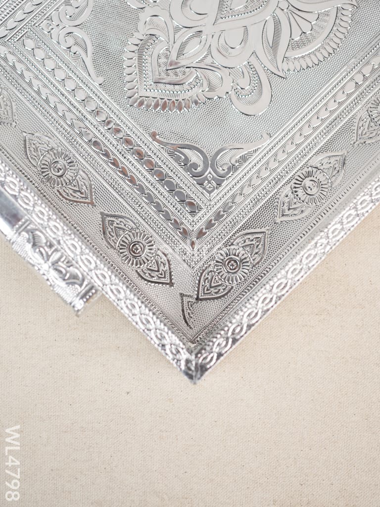 Silver Oxidized Tray - 10 inch - WL4798
