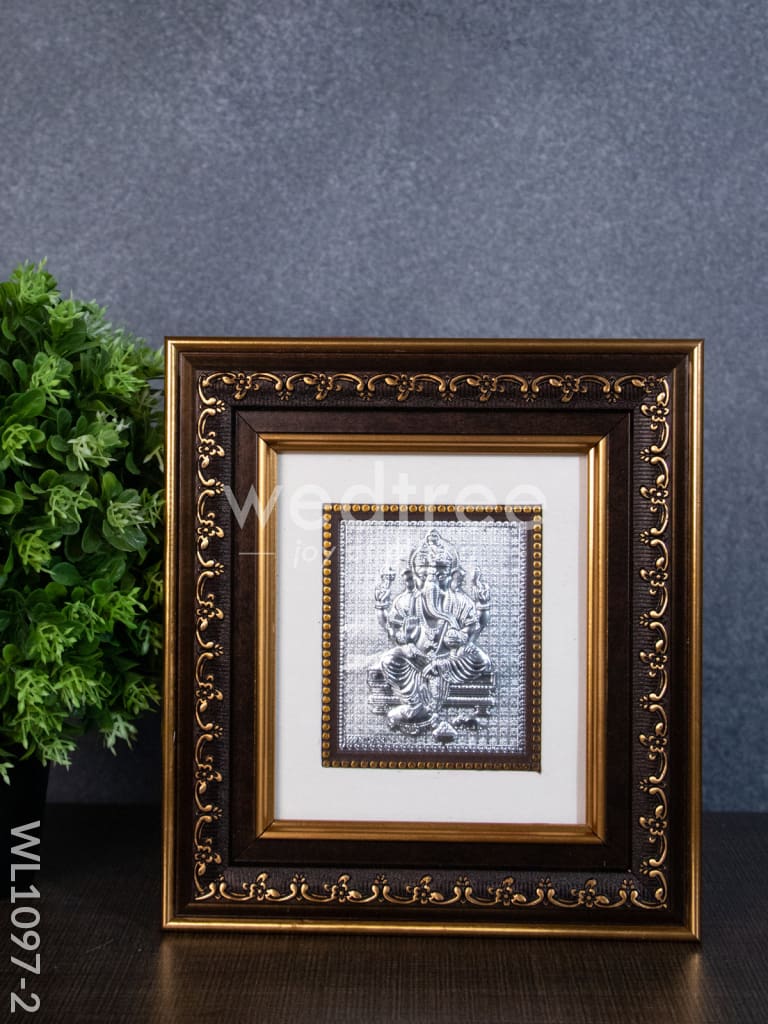 Silver Photoframe Big - Ganesh Lakshmi - WL1097