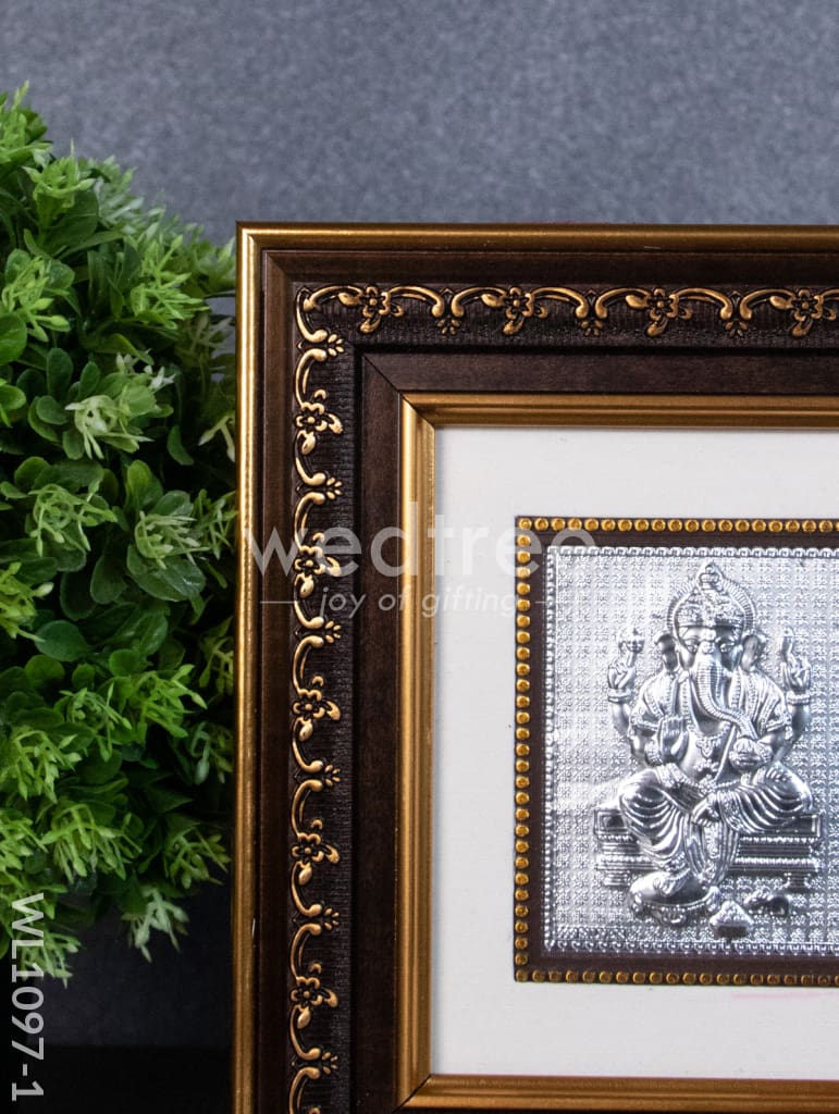 Silver Photoframe Big - Ganesh Lakshmi - WL1097