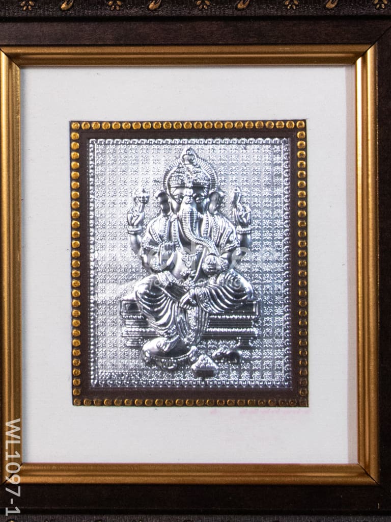Silver Photoframe Big - Ganesh Lakshmi - WL1097