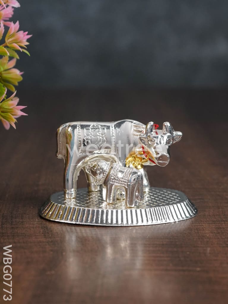 Silver Plated Cow and Calf - WBG0773