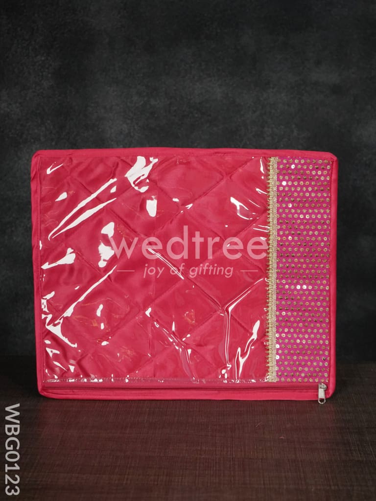 Single Saree Cover with Embroidered Chumki - WBG0123