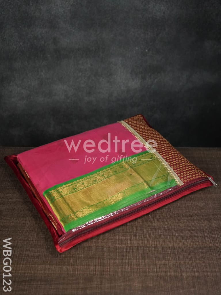 Single Saree Cover with Embroidered Chumki - WBG0123