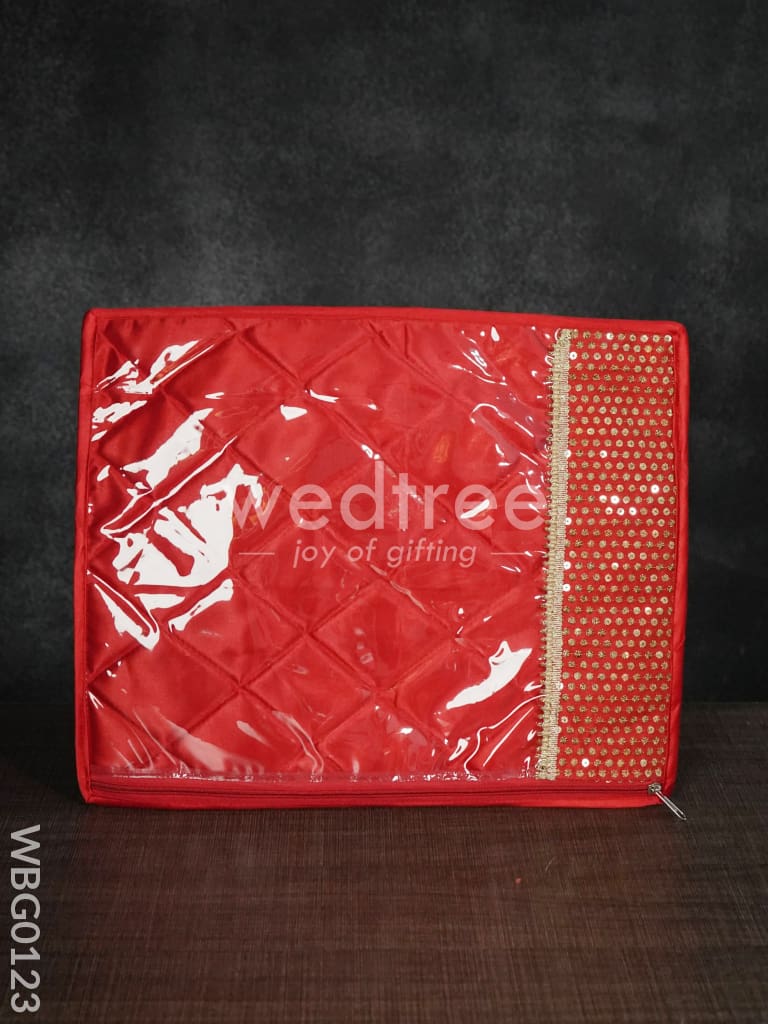 Single Saree Cover with Embroidered Chumki - WBG0123