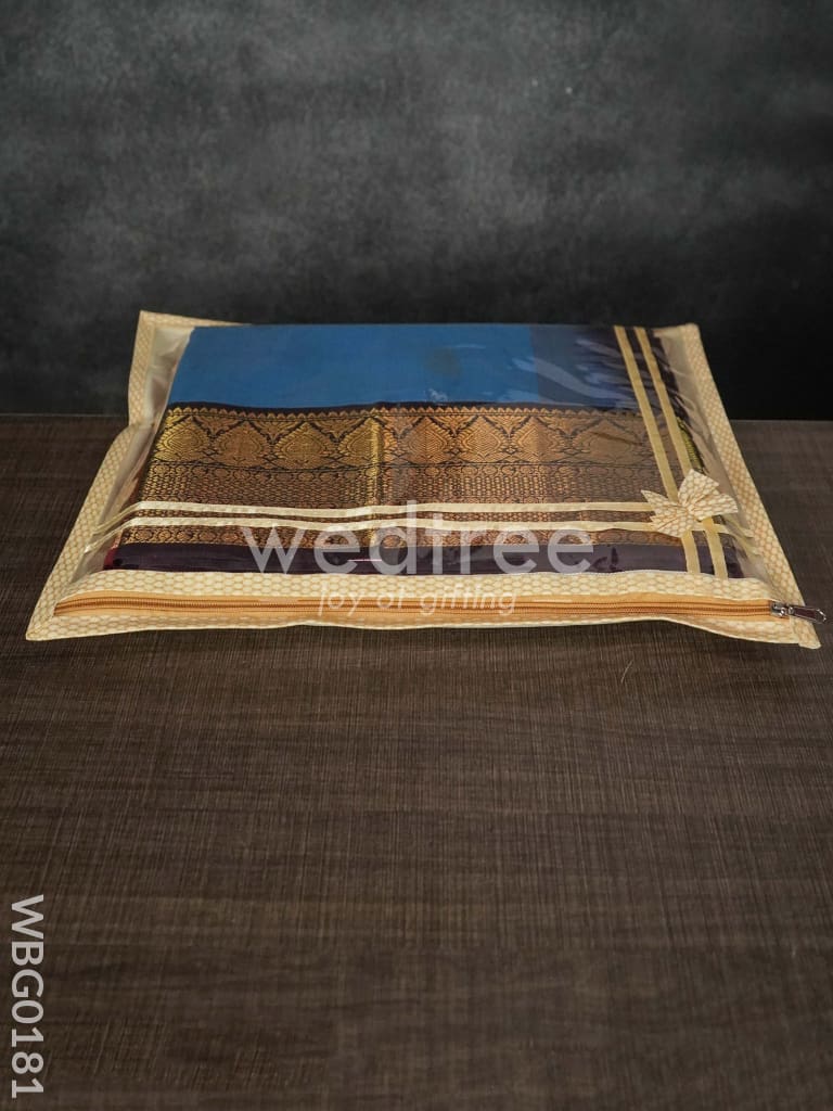 Single Saree Cover with Palanquin Print - WBG0181