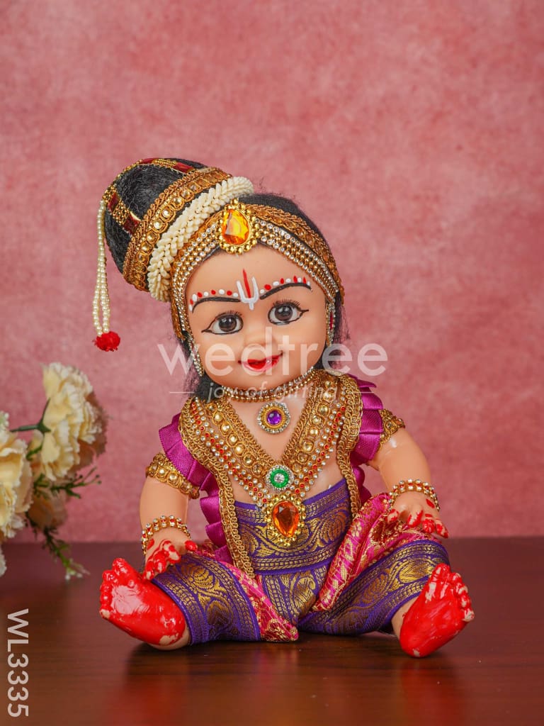 Sitting Krishna Doll - 9 inch - WL3335