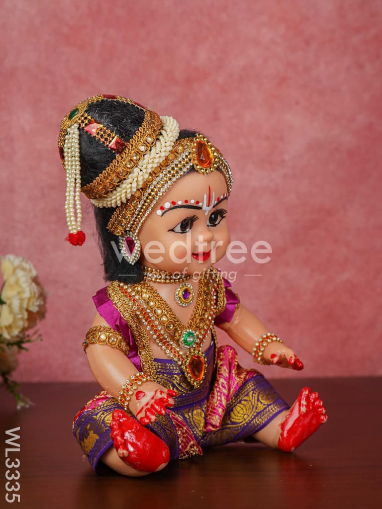 Sitting Krishna Doll - 9 inch - WL3335