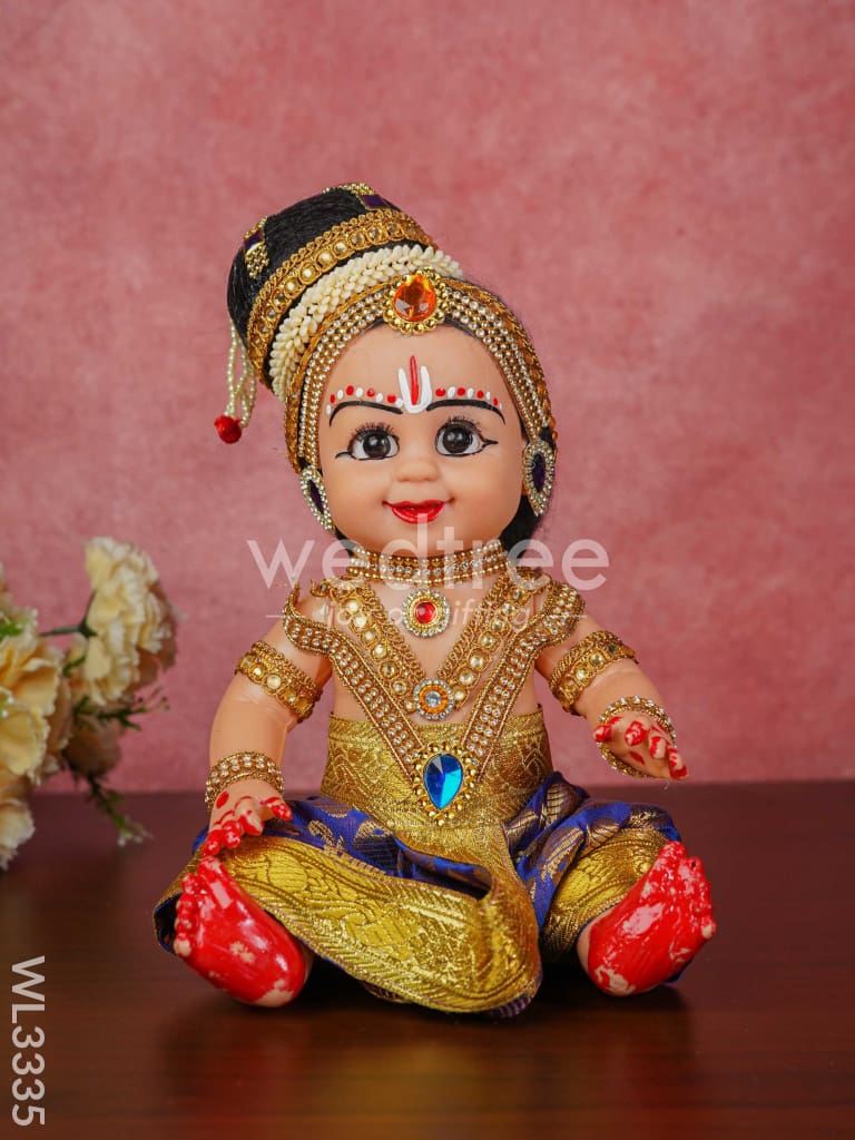 Sitting Krishna Doll - 9 inch - WL3335
