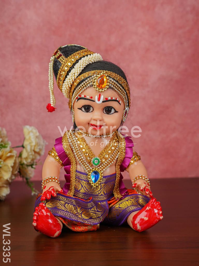 Sitting Krishna Doll - 9 inch - WL3335