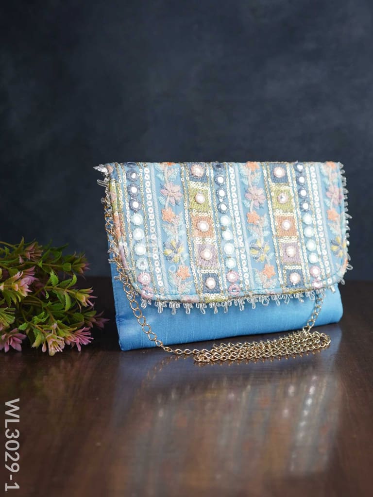 Sling Bag with Mirror & Embroidery Work - WL3029