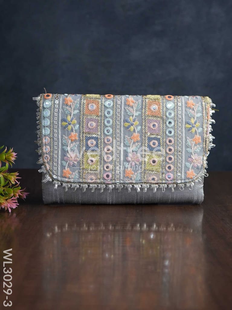 Sling Bag with Mirror & Embroidery Work - WL3029