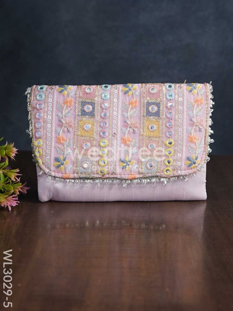 Sling Bag with Mirror & Embroidery Work - WL3029