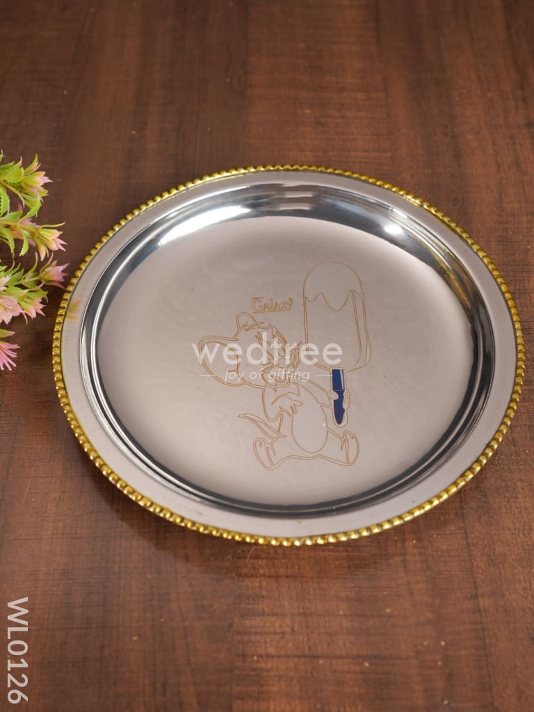 Stainless steel kids plate set - Jerry - WL0126