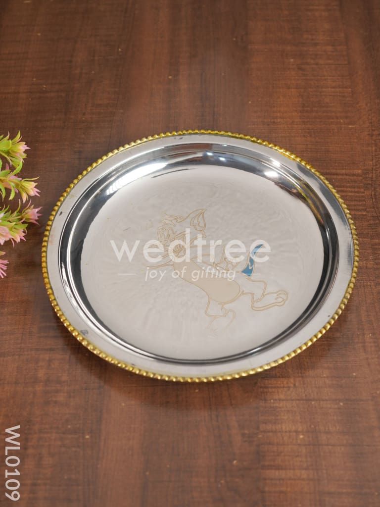 Stainless steel kids plate set - Tom - WL0109