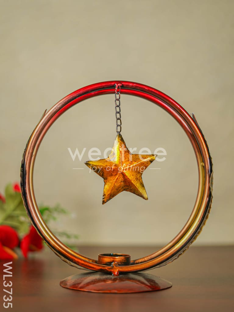 Star in Ring T Light Holder - WL3735