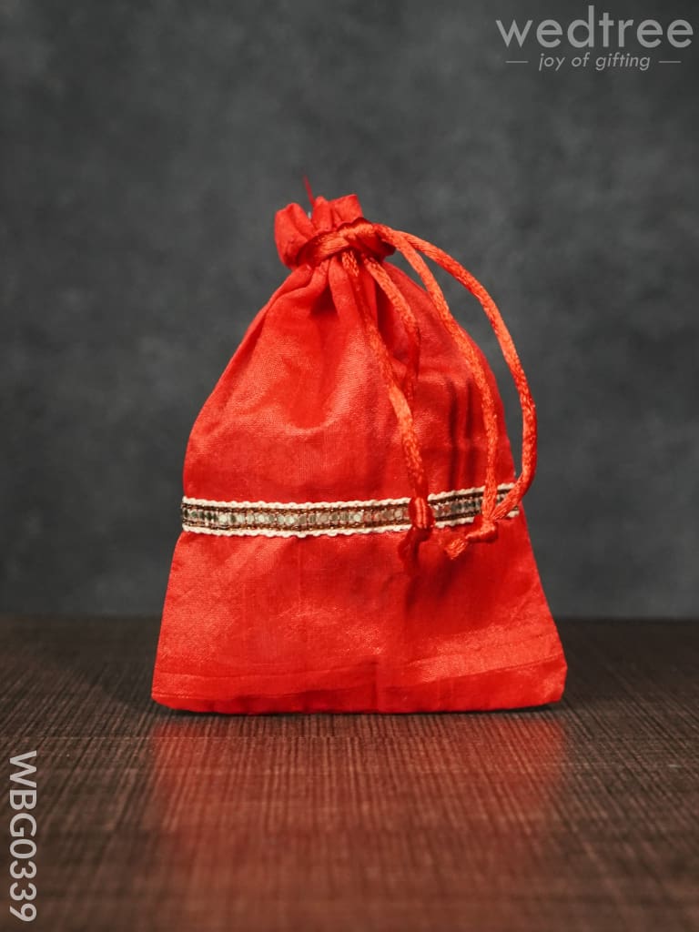 String Bag with Lace -4 X 5Inches - WBG0339