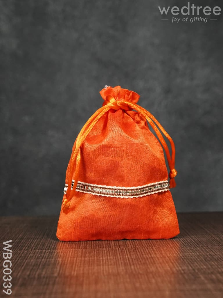 String Bag with Lace -4 X 5Inches - WBG0339