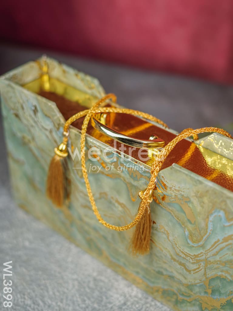 Suitcase Dry Fruit Box with 4 Glass Jars - WL3898