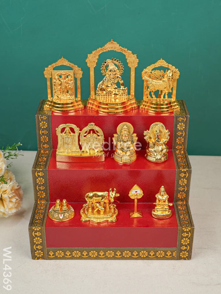 Swarna Golu 4 - Gold Oxidized Golu Padi & Zinc Alloy Murtis - WL4369