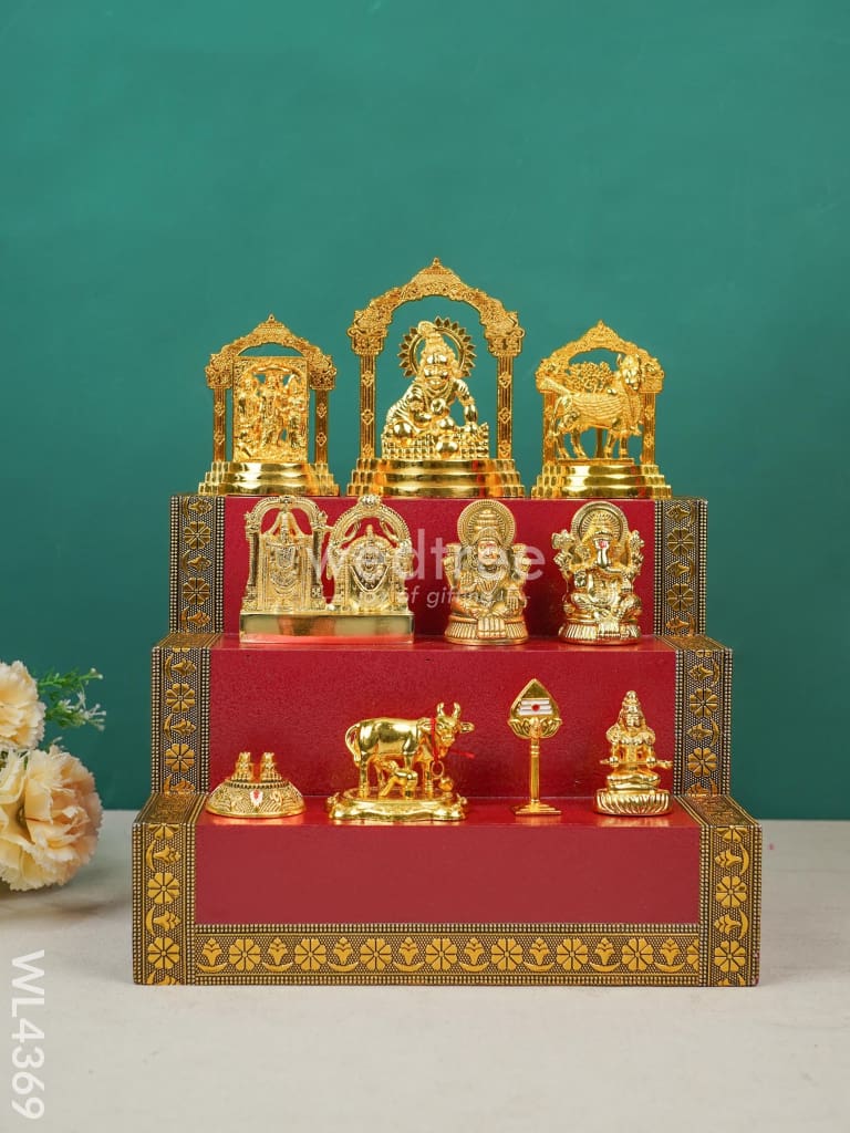 Swarna Golu 4 - Gold Oxidized Golu Padi & Zinc Alloy Murtis - WL4369