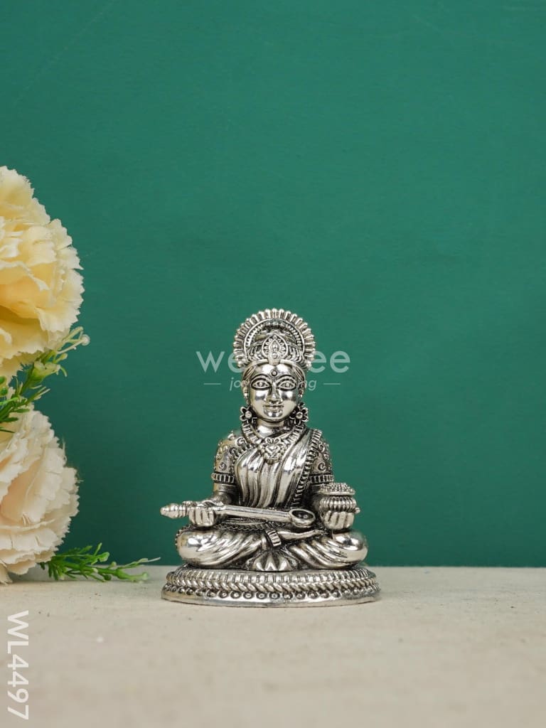 Swarna Golu 6 - Silver Oxidized Golu Padi & Silver Antique Idols - WL4497