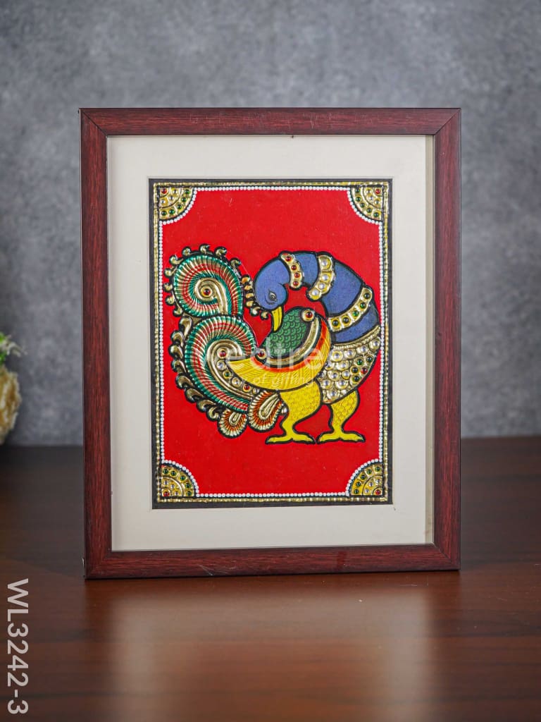 Tanjore Art Annapakshi Motif Photo Frame - WL3242-3
