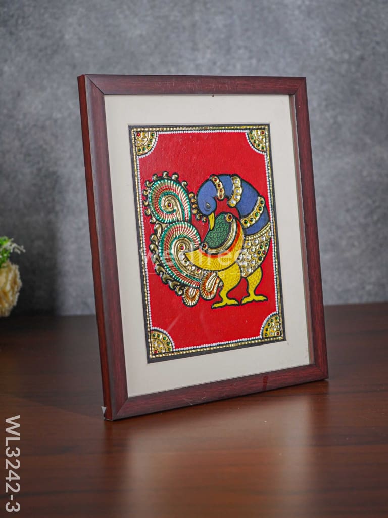Tanjore Art Annapakshi Motif Photo Frame - WL3242-3