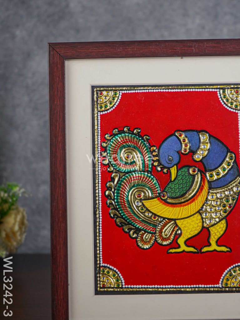 Tanjore Art Annapakshi Motif Photo Frame - WL3242-3