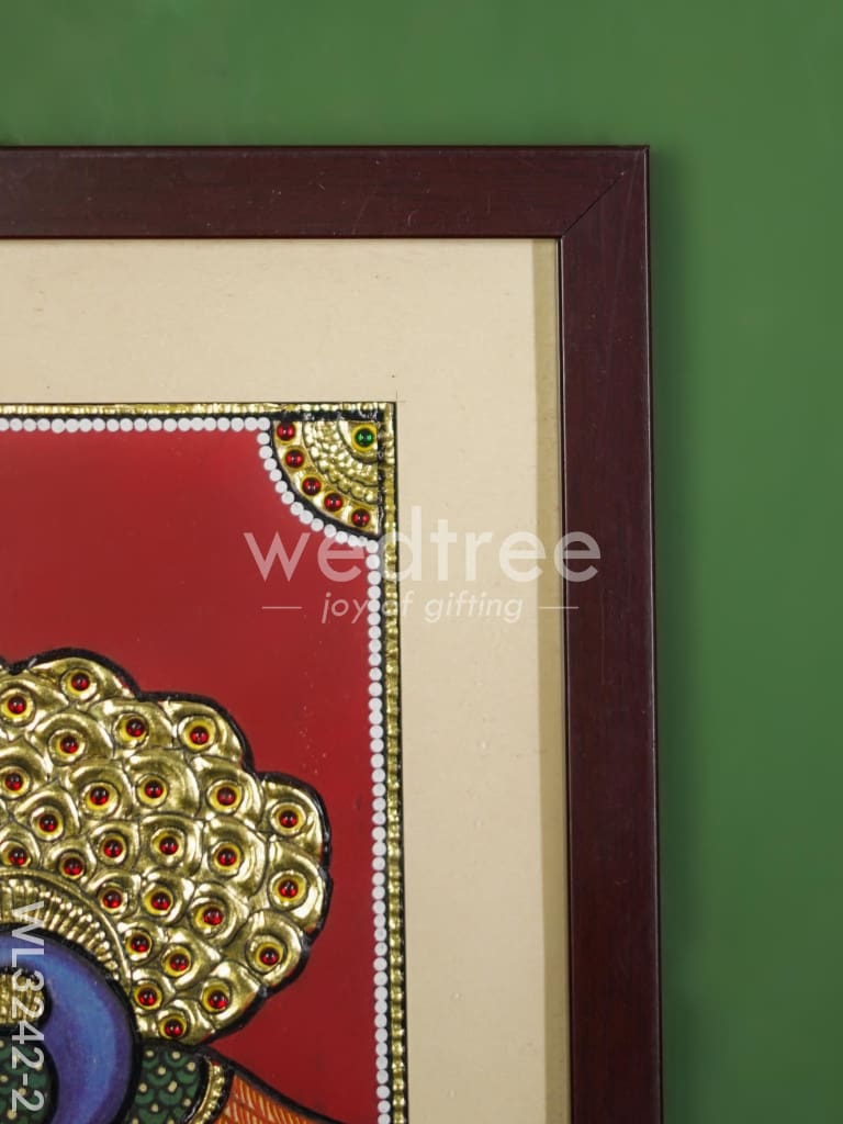 Tanjore Art Peacock Motif Photo Frame - WL3242-2