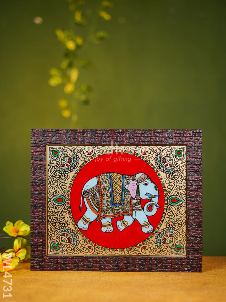Tanjore Art Photo Frame - Elephant - 10 x 8 inch - WL4731