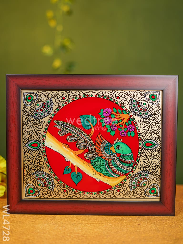 Tanjore Art Photo Frame - Parrot - 10 x 8 inch - WL4728
