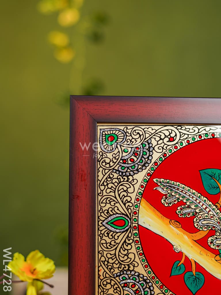 Tanjore Art Photo Frame - Parrot - 10 x 8 inch - WL4728