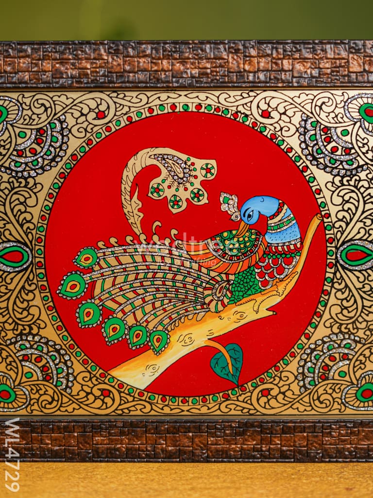 Tanjore Art Photo Frame - Parrot - 10 x 8 inch - WL4729