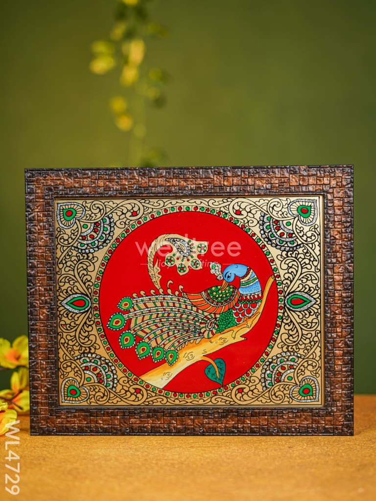 Tanjore Art Photo Frame - Parrot - 10 x 8 inch - WL4729