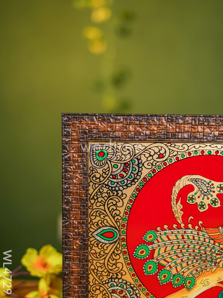 Tanjore Art Photo Frame - Parrot - 10 x 8 inch - WL4729