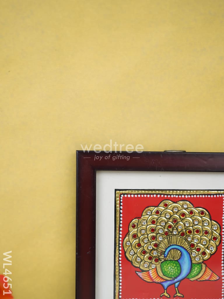 Tanjore Art Photo Frame - Peacock - WL4651