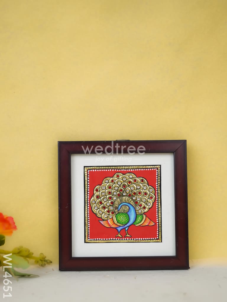 Tanjore Art Photo Frame - Peacock - WL4651